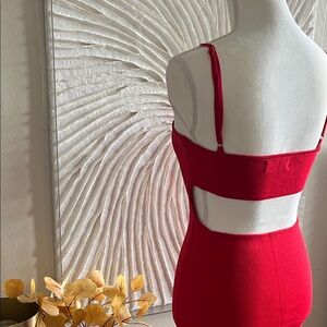 LF Store Bandage Red Date Night Dress